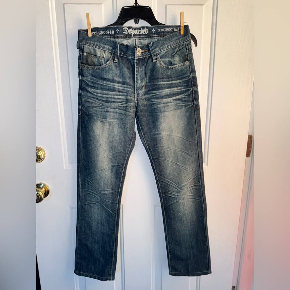 DEPARTED Women’s Jeans Slim Straight IVAR, color Blue, SIZE 30